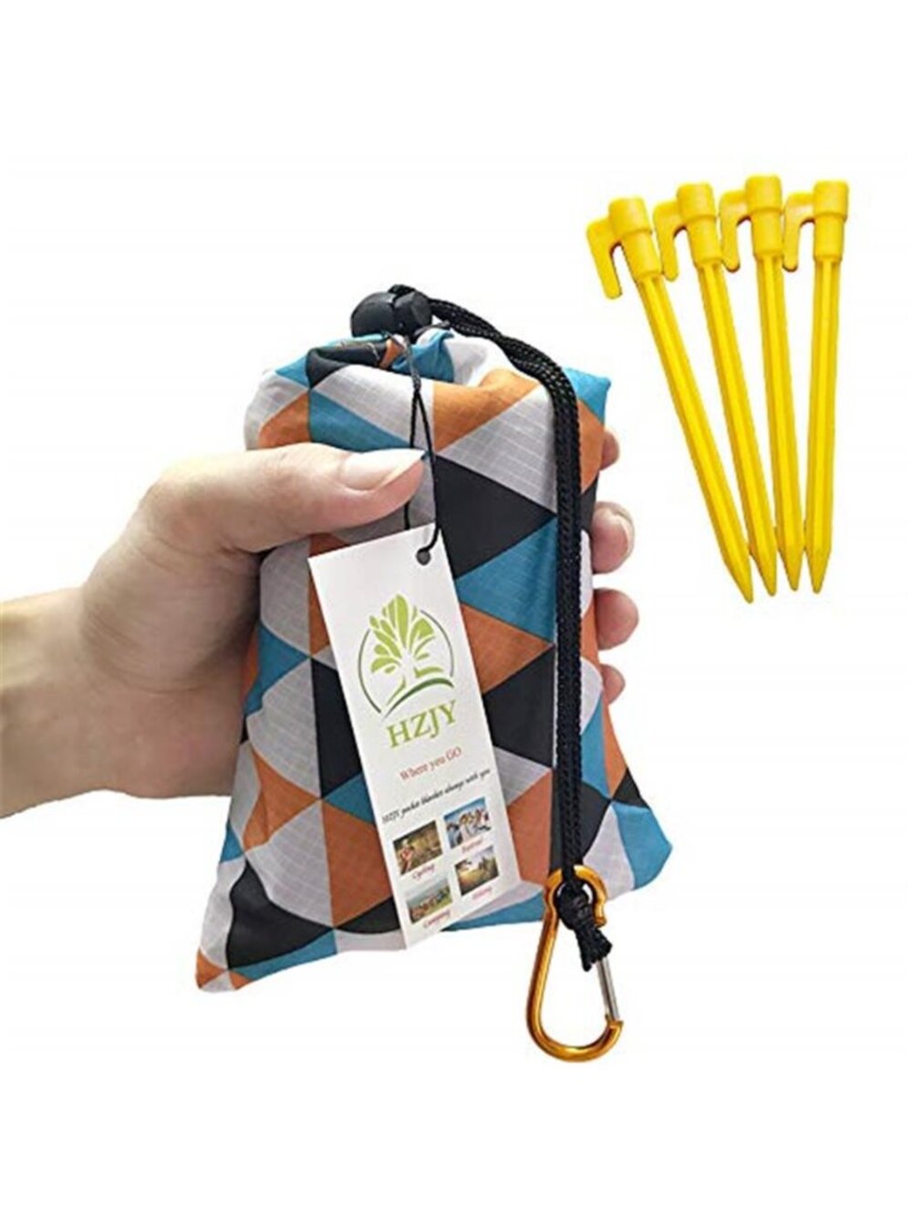 Sandproof Beach Blanket Waterproof Pocket Blanket Camping Hiking Picnic Mat